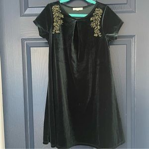 Green Velvet Holiday Dress